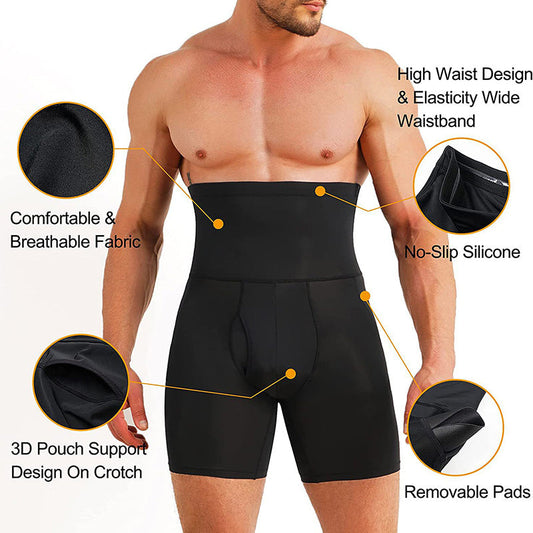 Men's High-Waist Tummy Control Shapewear