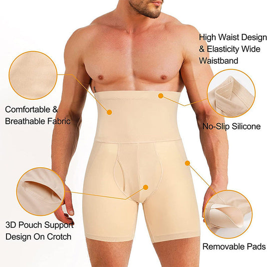 Men's High-Waist Tummy Control Shapewear